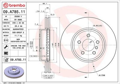 Bremžu diski BREMBO 09.A785.11