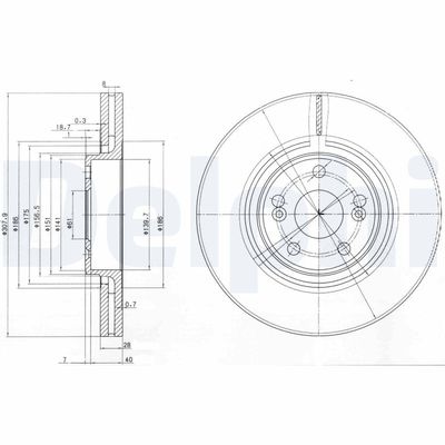 Тормозной диск DELPHI BG9016