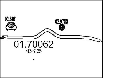 Izplūdes caurule MTS 01.70062