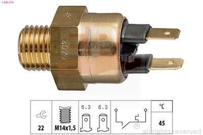 Termoslēdzis, Dzesēšanas škidruma brīdinājuma spuldze EPS 1.840.079