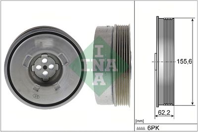 Ременный шкив, коленчатый вал Schaeffler INA 544 0501 10