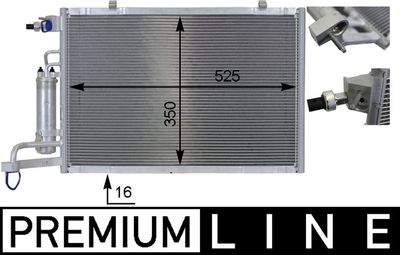 Конденсатор, кондиционер MAHLE AC 8 000P