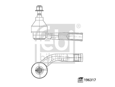 Наконечник поперечной рулевой тяги FEBI BILSTEIN 196317