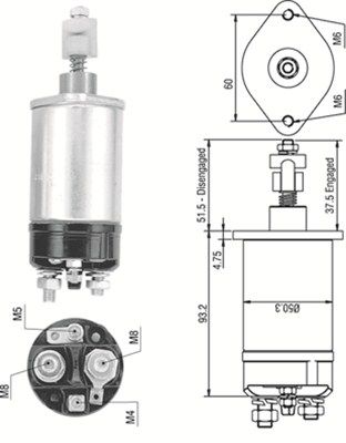 Ievilcējrelejs, Starteris MAGNETI MARELLI 940113050309