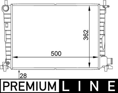 Радиатор, охлаждение двигателя MAHLE CR 381 000P