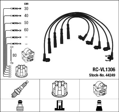 Augstsprieguma vadu komplekts NGK 44249