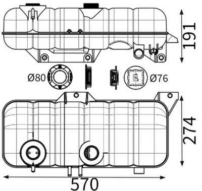 Компенсационный бак, охлаждающая жидкость MAHLE CRT273001S