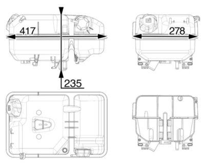 Kompensācijas tvertne, Dzesēšanas šķidrums MAHLE CRT 237 000P