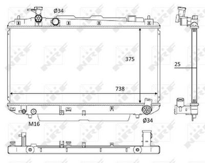 Radiators, Motora dzesēšanas sistēma NRF 58645