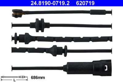 Indikators, Bremžu uzliku nodilums ATE 24.8190-0719.2