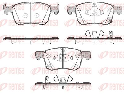 Bremžu uzliku kompl., Disku bremzes REMSA 1808.02