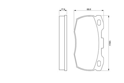 Bremžu uzliku kompl., Disku bremzes BOSCH 0986424286
