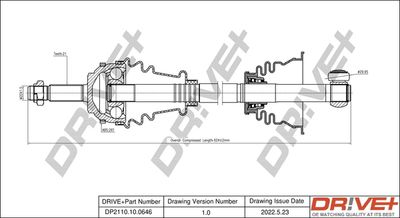 Piedziņas vārpsta Dr!ve+ DP2110.10.0646