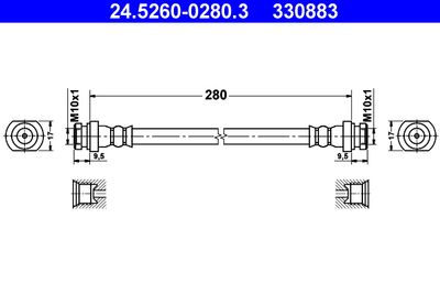 Тормозной шланг ATE 24.5260-0280.3
