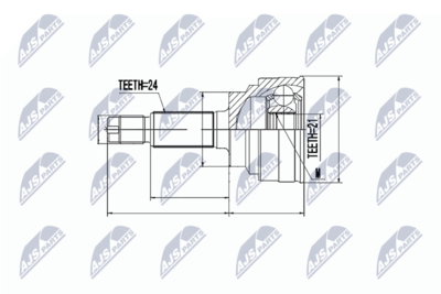 Шарнирный комплект, приводной вал NTY NPZ-KA-342