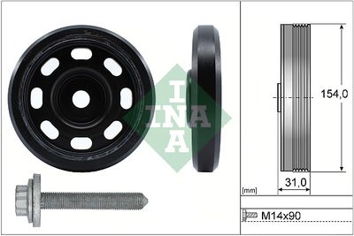 Комплект ременных шкивов, коленчатый вал Schaeffler INA 544 0170 20