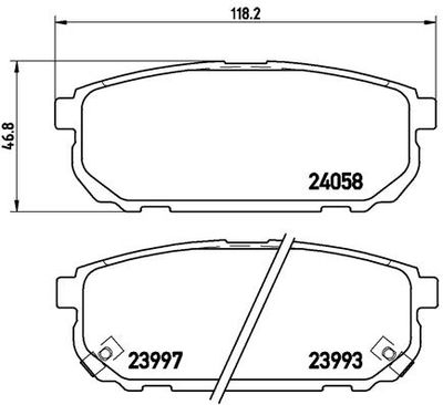 Bremžu uzliku kompl., Disku bremzes BREMBO P 30 023