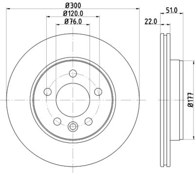 Bremžu diski HELLA PAGID 8DD 355 125-571