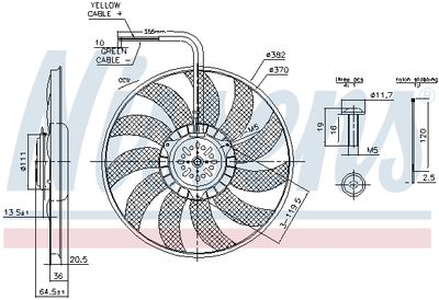 Ventilators, Motora dzesēšanas sistēma NISSENS 85732