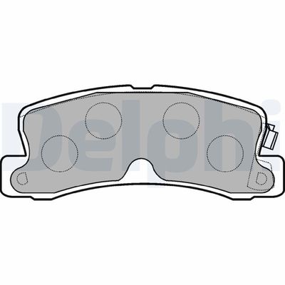 Комплект тормозных колодок, дисковый тормоз DELPHI LP834