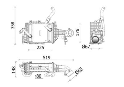 Интеркулер MAHLE CI 665 000P