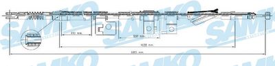 Тросик, cтояночный тормоз SAMKO C0309B