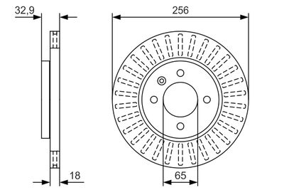 BOSCH 0986479U09 Bremžu diski