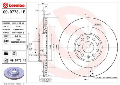 Комплект тормозов, дисковый тормозной механизм BREMBO KT 08 022