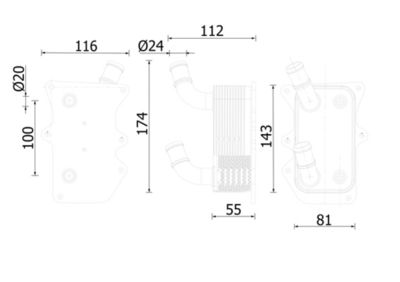 Eļļas radiators, Motoreļļa MAHLE CLC 276 000S