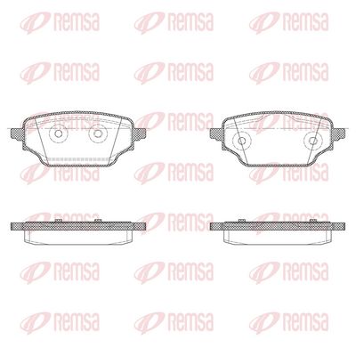 Bremžu uzliku kompl., Disku bremzes REMSA X2004.00