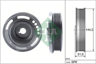 Ременный шкив, коленчатый вал Schaeffler INA 544 0168 10