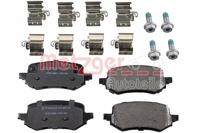 Bremžu uzliku kompl., Disku bremzes METZGER 1170928