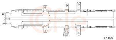 Тросик, cтояночный тормоз COFLE 92.17.3520