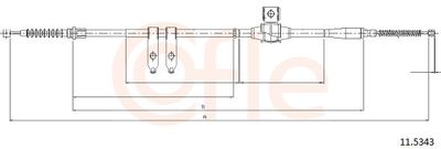 Тросик, cтояночный тормоз COFLE 92.11.5343