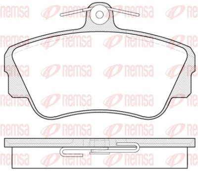 Комплект тормозных колодок, дисковый тормоз REMSA 0309.00