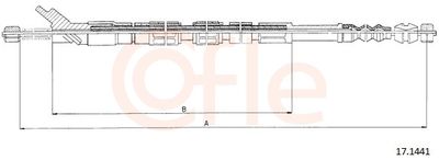 Тросик, cтояночный тормоз COFLE 17.1441