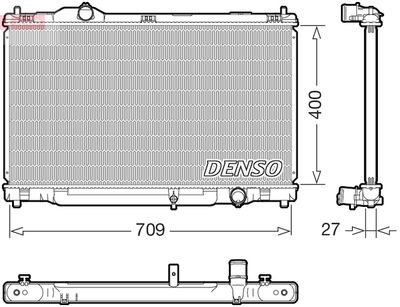 Радиатор, охлаждение двигателя DENSO DRM51018