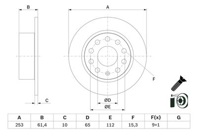 Тормозной диск BOSCH 0 986 479 E00