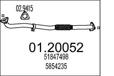 Труба выхлопного газа MTS 01.20052