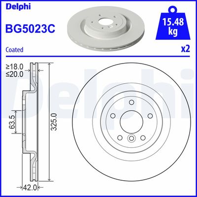 Тормозной диск DELPHI BG5023C