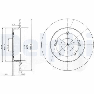 Тормозной диск DELPHI BG3906