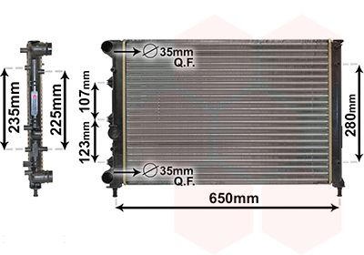 Radiators, Motora dzesēšanas sistēma VAN WEZEL 01002144