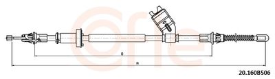 Тросик, cтояночный тормоз COFLE 92.20.160B506