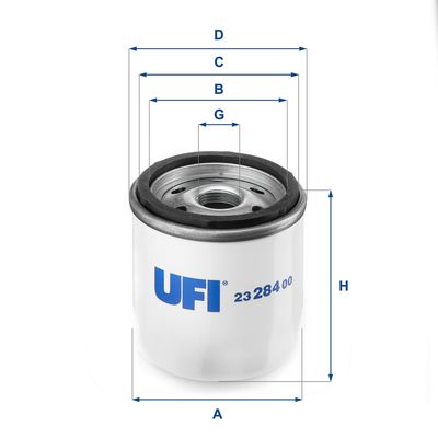 Eļļas filtrs UFI 23.284.00
