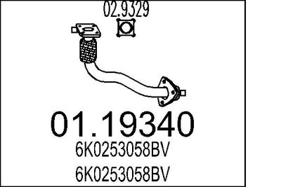 Izplūdes caurule MTS 01.19340
