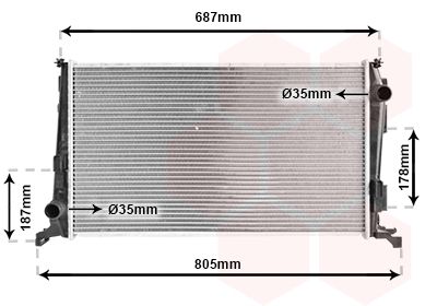 Radiators, Motora dzesēšanas sistēma VAN WEZEL 15002005