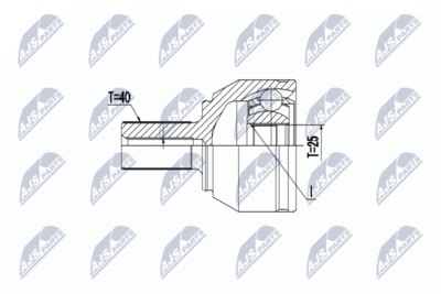 Шарнирный комплект, приводной вал NTY NPZ-VV-022