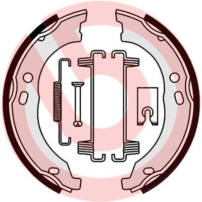 Bremžu loku kompl., Stāvbremze BREMBO S 23 579