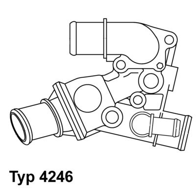 Termostats, Dzesēšanas šķidrums BorgWarner (Wahler) 4246.80D