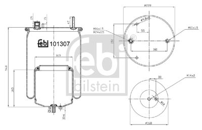 Pneimoatsperes spilvens, Pneimopiekare FEBI BILSTEIN 101307